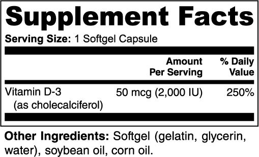 
                  
                    Load image into Gallery viewer, Vitamin D3 | 2,000 IU
                  
                